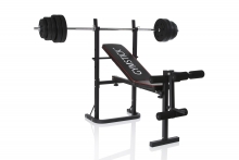 GYMSTICK KOMPLET KLOPI IN UTEŽI WEIGHT BENCH with 40KG 